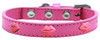 Pink Glitter Lips Widget Dog Collar Size