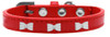 White Bow Widget Dog Collar Size