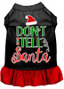 Don't Tell Santa Screen Print Dog Dress