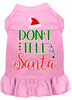 Don't Tell Santa Screen Print Dog Dress