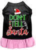 Don't Tell Santa Screen Print Dog Dress