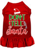 Don't Tell Santa Screen Print Dog Dress