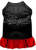 Rhinestone Angel Dress Black With Red