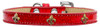 Bronze Fleur De Lis Widget Dog Collar Ice Cream Size