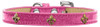 Bronze Fleur De Lis Widget Dog Collar Ice Cream Size