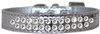 Two Row Clear Jewel Croc Dog Collar Size