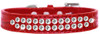 Two Row Clear Jewel Croc Dog Collar Size