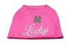 Lucky Rhinestone Shirts Bright Pink