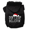 Don't Stop Believin' Screenprint Pet Hoodies Size