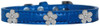 Silver Flower Widget Croc Dog Collar Size