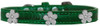 Silver Flower Widget Croc Dog Collar Size