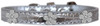 Silver Flower Widget Croc Dog Collar Size