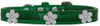 Silver Flower Widget Croc Dog Collar Size