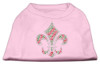 Holiday Fleur De Lis Rhinestone Shirts Light Pink