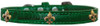 Bronze Fleur De Lis Widget Croc Dog Collar Size