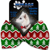 Chevron Christmas Trees Pet Bow Tie