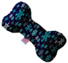 Snowflake Blues Inch Canvas Bone Dog Toy