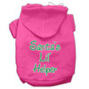 Santa's Lil' Helper Screen Print Pet Hoodies Size