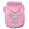 Santa's Lil' Helper Screen Print Pet Hoodies Size