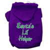 Santa's Lil' Helper Screen Print Pet Hoodies Size