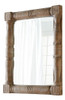 Burnt White 56.75 x 44 Bohemia Square Wood Frame Mirror - Style: 7646732