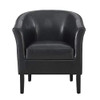 Linon Home Dcor Linon Home Decor Simon Club Chair, 33" x 28.25" x 25.5", Black