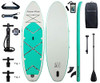 Aqua Plus 11ftx33inx6in Inflatable SUP for All Skill Levels with Stand Up Paddle Board, Adjustable Paddle,Double Action Pump,ISUP Travel Backpack, Leash, Shoulder Strap,TPU Waterproof Bag