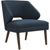 Modway Dock Mid-Century Modern Upholstered Fabric Accent Arm Lounge Chair in Azure