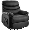 Merax Power Recliner and Lift Chair in Black PU Leather Lift Recliner Chair, Heavy Duty Steel Reclining Mechanism