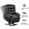 Merax Power Recliner and Lift Chair in Black PU Leather Lift Recliner Chair, Heavy Duty Steel Reclining Mechanism