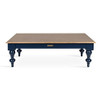 Kate and Laurel Sophia Rustic Wood Top Coffee Table, Navy Blue