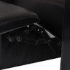 vidaXL Black Artificial Leather 3-Seat Home Theater Recliner Sofa Lounge w/Cup Holder
