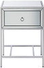 Christopher Knight Home Inka Mirrored One-Drawer Side Table, Clear / Silver / Mirror