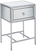 Christopher Knight Home Inka Mirrored One-Drawer Side Table, Clear / Silver / Mirror