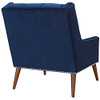 Modway EEI-2306-NAV Peruse Upholstered Fabric Modern Tufted Accent Arm Chair with Nailhead Trim Velvet Navy Modway EEI-2306-NAV Peruse Upholstered Fabric Modern Tufted Accent Arm Chair with Nailhead Trim Velvet Navy