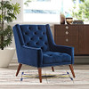 Modway EEI-2306-NAV Peruse Upholstered Fabric Modern Tufted Accent Arm Chair with Nailhead Trim Velvet Navy Modway EEI-2306-NAV Peruse Upholstered Fabric Modern Tufted Accent Arm Chair with Nailhead Trim Velvet Navy