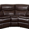 Homelegance 118" Manual Reclining Sectional Sofa, Black