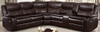 Homelegance 118" Manual Reclining Sectional Sofa, Black