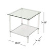 Christopher Knight Home Orianna Acrylic and Tempered Glass Square Side Table, Clear Christopher Knight Home Orianna Acrylic and Tempered Glass Square Side Table, Clear