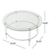 Christopher Knight Home Elowen Modern Round Tempered Glass Coffee Table with Acrylic and Iron Accents, Clear Christopher Knight Home Elowen Modern Round Tempered Glass Coffee Table with Acrylic and Iron Accents, Clear