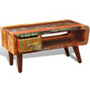 Festnight Antique-Style Coffee Table with Drawer and Shelf Reclaimed Wood Sofa and Couch End Side Table for Living Room Home Furniture 35" x 18" x 18" (L x W x H)