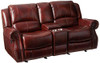 Cambridge Telluride Leather Reclining Loveseat, Brown