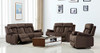 Blackjack Furniture 9760 Elton Collection Microfiber Reclining Modern Living Room, Den Loveseat, Brown