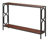Convenience Concepts Omega Metal Frame Console Table, Cherry / Black