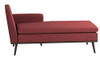 Christopher Knight Home Stormi Mid-Century Modern Fabric Chaise Lounge, Red / Walnut