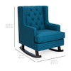 Best Choice Products Tufted Upholstered Wingback Rocking Accent Chair, Living Room, Bedroom w/Wood Frame - Blue Teal Best Choice Products Tufted Upholstered Wingback Rocking Accent Chair, Living Room, Bedroom w/Wood Frame - Blue Teal