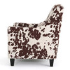 Christopher Knight Home Elysabeth Studded Velvet Club Chair, Milk Cow / Dark Brown