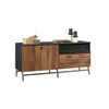 Sauder Boulevard Café Credenza, For TVs up to 60", Black finish