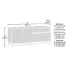 Sauder Boulevard Café Credenza, For TVs up to 60", Black finish
