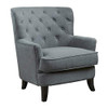 Christopher Knight Home Anikki Tufted Fabric Club Chair, Charcoal / Dark Brown